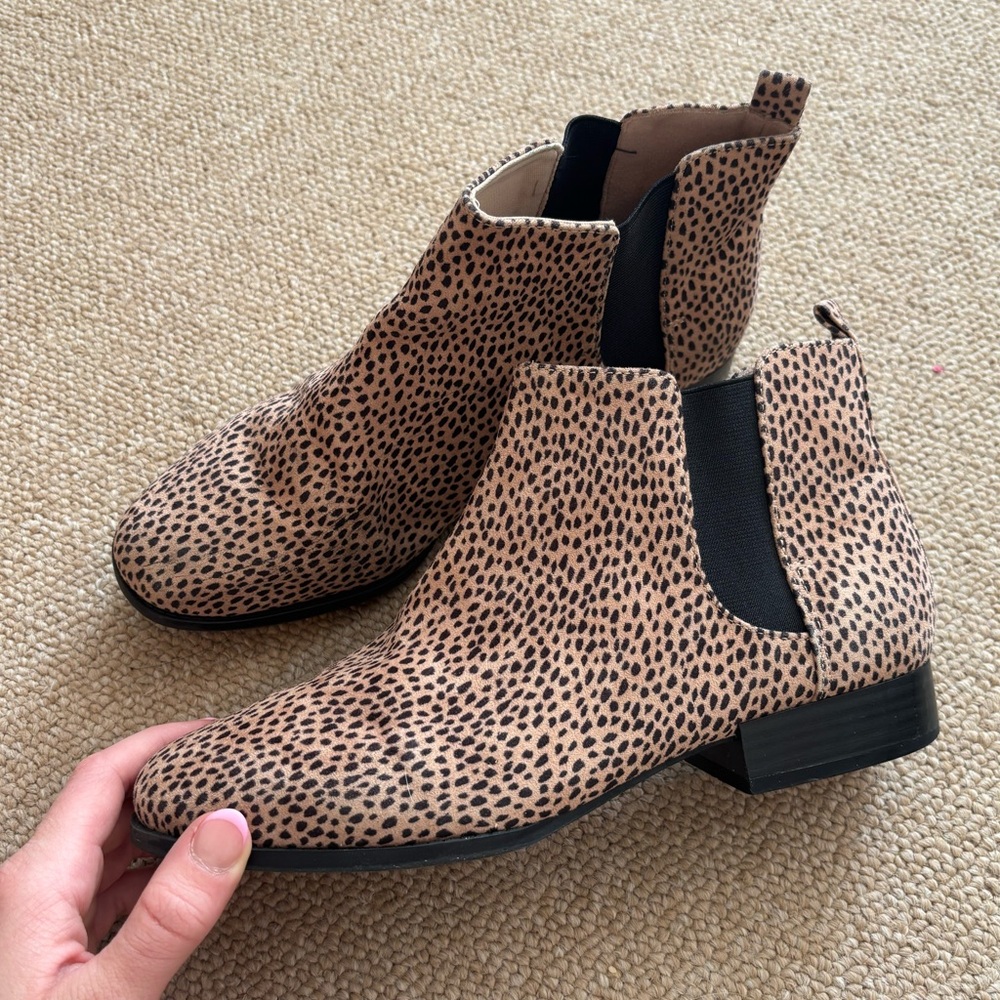 Leopard Print Chelsea Booties
